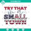 Patriotic small town SVG design with American flag, ideal for digital projects. Download American flag SVG files.