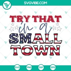 Patriotic small town SVG design with American flag, ideal for digital projects. Download American flag SVG files.