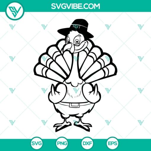Funny Thanksgiving Turkey SVG with middle finger gesture, hilarious Thanksgiving themed design for digital use.