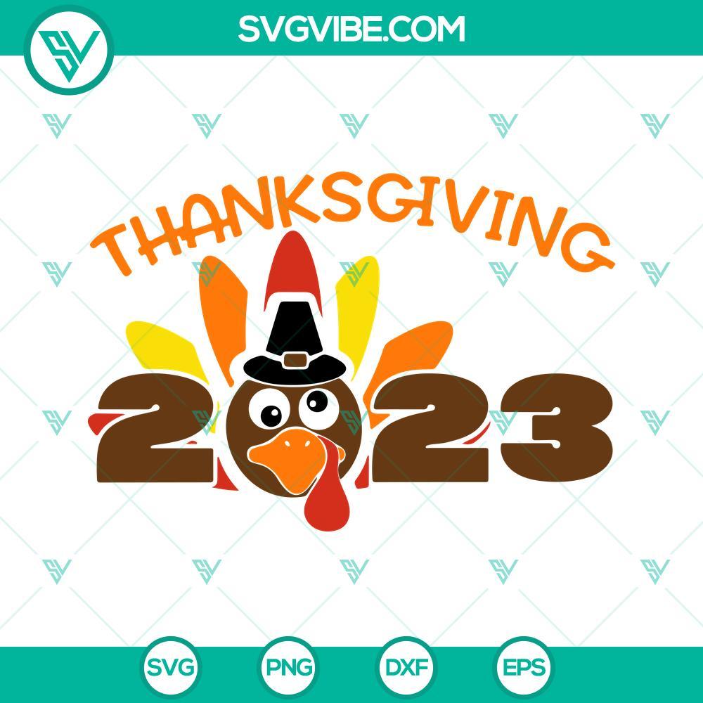 Turkey Thanksgiving 2023 SVG DXF EPS PNG Designs Silhouette Vector Clipart Turkey Thanksgiving 2023 SVG design for Silhouette with DXF, EPS, PNG formats. Festive vector clipart ideal for holiday crafts.