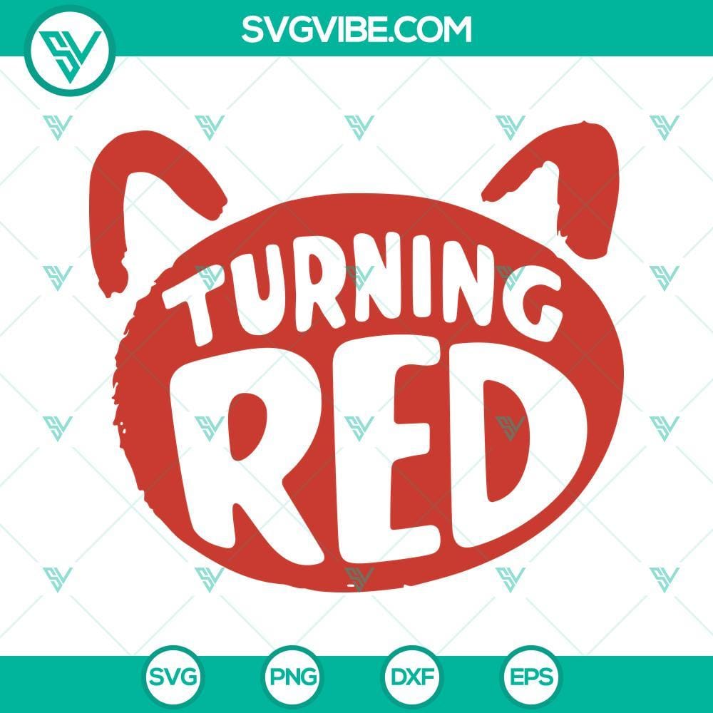 Turning Red Logo SVG PNG DXF EPS Bundle Turning Red logo bundle with SVG, PNG, DXF, and EPS file formats for digital use.