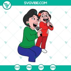 Turning Red Meilin and Mom SVG design featuring Meilin Mei Lee and Ming Lee characters for download. Ideal for crafting projects.