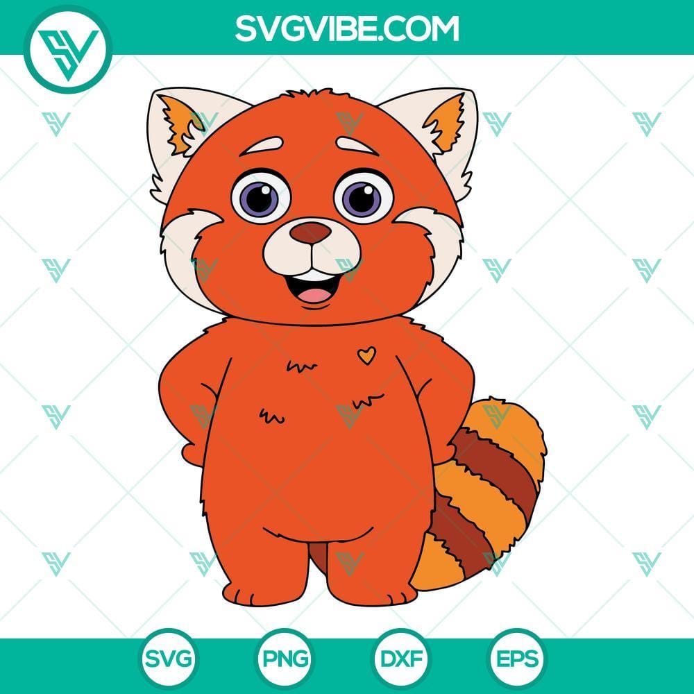 turning-red-panda-meilin-mei-lee-svg-bundle-turning-red-layered-svg-png-dxf-eps-clipart-2-mockup.jpg Turning Red Panda Meilin Mei Lee SVG files bundle with layered design for crafting projects.