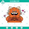 Turning Red SVG images of Mei Lee Red Panda design for crafting projects.