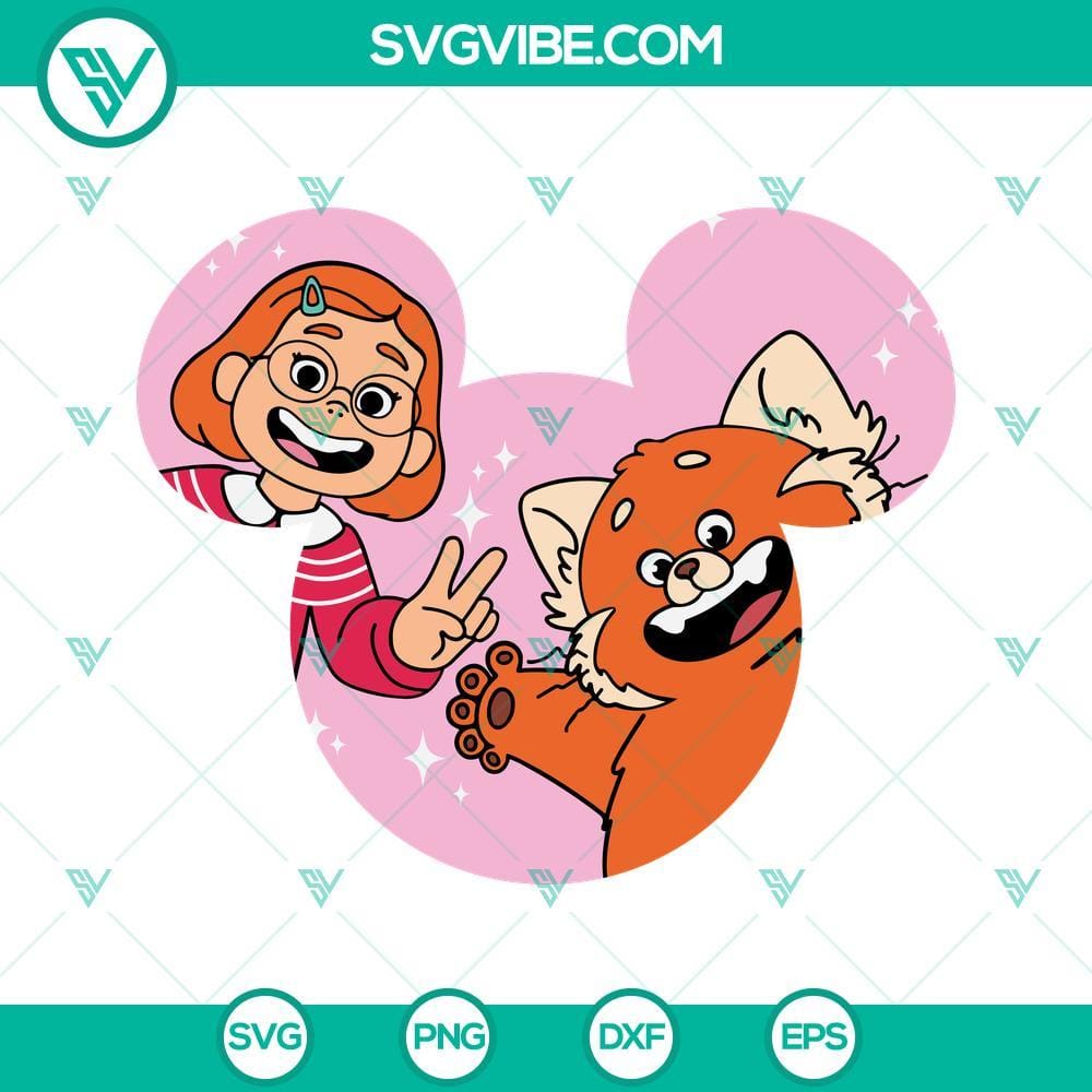Turning Red SVG Mei Lee Panda Disney Ears SVG Mei Lee Panda Disney Ears SVG inspired by Turning Red movie, cute and unique Disney-themed digital design.