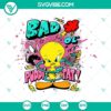 Tweety Looney Tunes SVG files, Bad OL Puddy Tat SVG download, perfect for crafting projects and digital designs with retro cartoon characters.