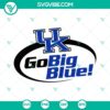 Kentucky Wildcats football SVG file with "Go Big Blue" text, suitable for digital download. Great for crafting projects.