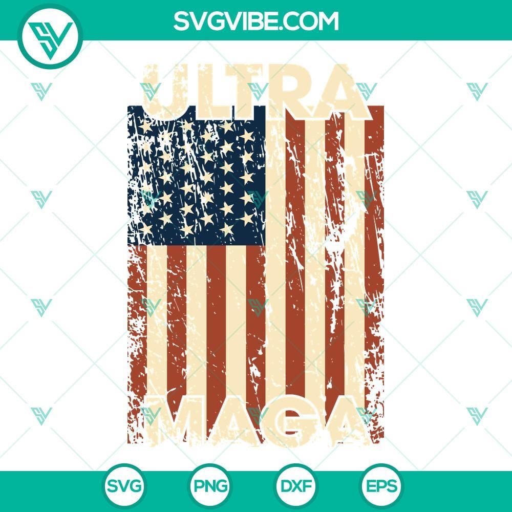Ultra Maga SVG, Funny Anti Joe Biden SVG Ultra Maga SVG with funny anti Joe Biden design, ideal for patriotic projects, with bold colors and text.