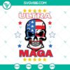 Ultra Maga Trump 2024 Shirt design in SVG file format for digital use, featuring vibrant patriotic colors and bold typography.