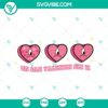 Pink candy heart SVG of "Un San Valentin Sin Ti" by Bad Bunny, perfect for Valentine's Day crafts.