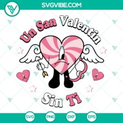 Bad Bunny Cupid SVG file for Un San Valentin Sin Ti design. Perfect for Valentine's Day projects. Download now.