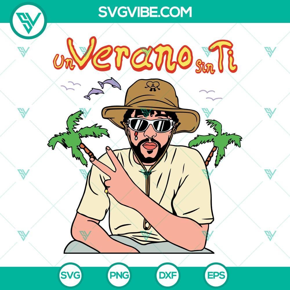Un Verano Sin Ti SVG Image, Bad Bunny SVG Download, Bad Bunny New Album SVG Image PNG Un Verano Sin Ti SVG Image of Bad Bunny's new album cover design, perfect for PNG download.