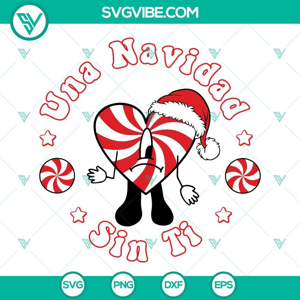 una-navidad-sin-ti-svg-bad-bunny-candy-cane-christmas-svg-png-dxf-eps-cut-files-5-mockup.jpg Bad Bunny Christmas SVG featuring "Una Navidad Sin Ti" text, candy cane, and festive elements. Holiday PNG file.