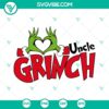 Uncle Grinch SVG featuring heart hand design, perfect for Christmas projects. Download Uncle Christmas SVG files for crafts.