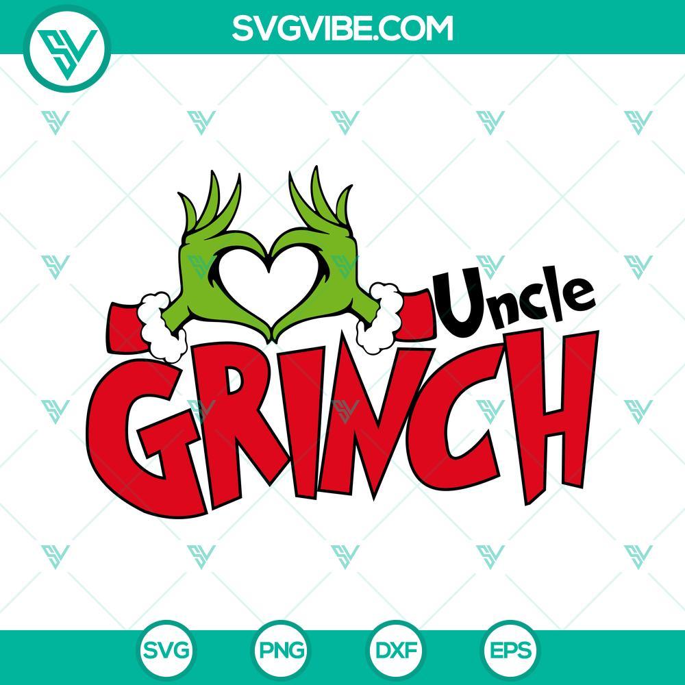 Uncle Grinch SVG, Grinch Heart Hand SVG, Uncle Christmas SVG Uncle Grinch SVG featuring heart hand design, perfect for Christmas projects. Download Uncle Christmas SVG files for crafts.