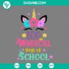 Unicorn 100 Magical Days of School SVG Files PNG EPS DXF - Cute and whimsical design for craft projects and DIY educational materials.