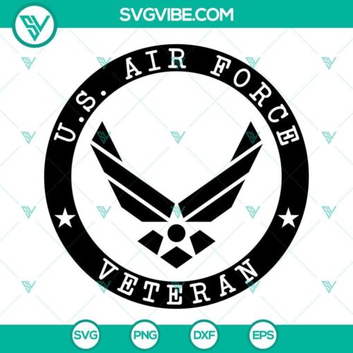 United States Air Force logo SVG download for veterans, patriotic design with USAF emblem, ideal for digital crafting projects.