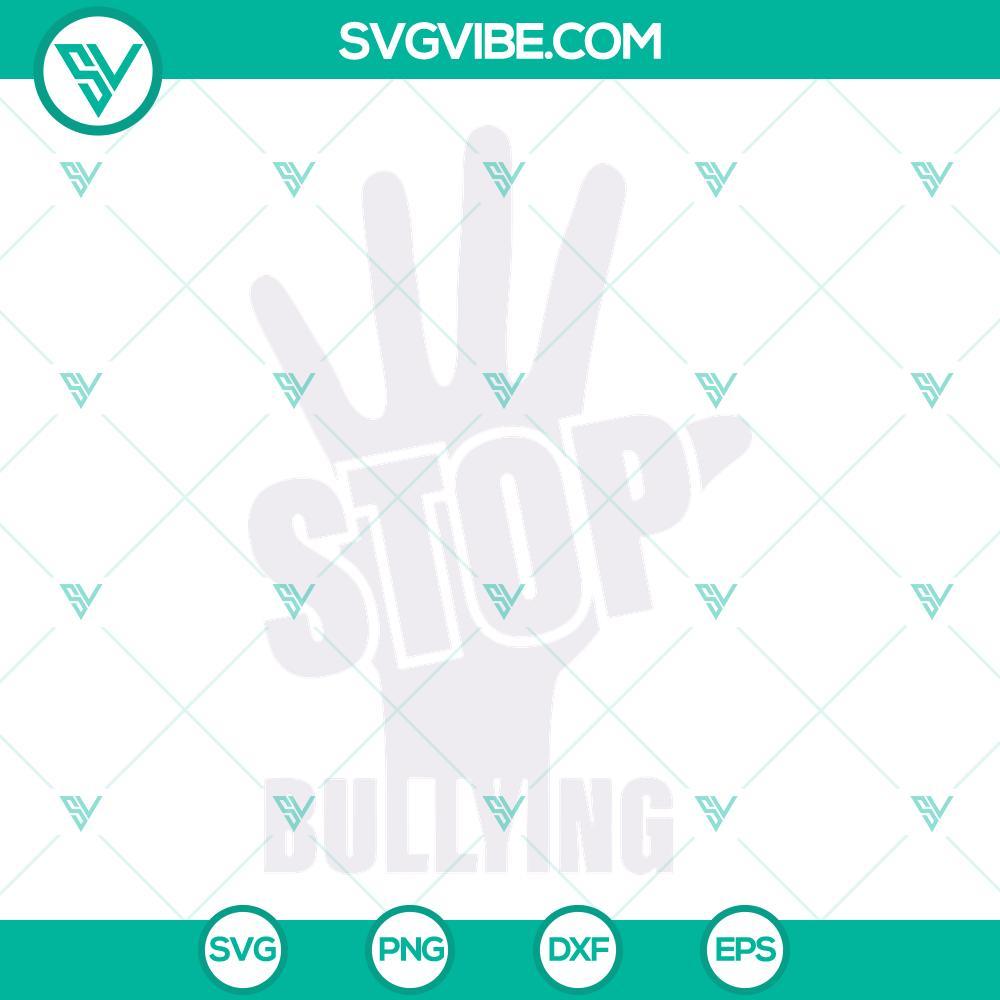 Unity Day SVG, Stop Bullying SVG, Stop Hand SVG Unity Day and Stop Bullying hand SVG images for anti-bullying campaigns and unity visuals.
