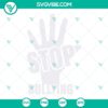 Unity Day and Stop Bullying themed SVG image with a hand featuring a stop sign design. Ideal for anti-bullying campaigns and projects.