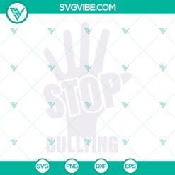 Unity Day SVG Image, Stop Bullying SVG Files, Stop Hand SVG Image