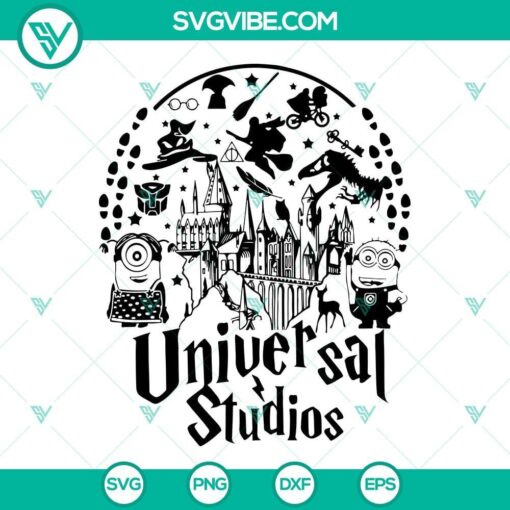 Universal Studios Vacation SVG with Minion characters, perfect for family trips. Ideal for magical vacation designs.