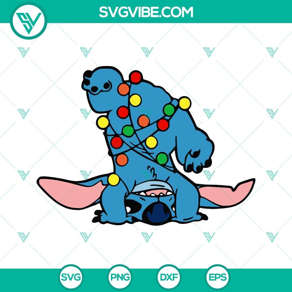 Upside Down Stitch SVG, Stitch Christmas SVG, Stitch SVG Upside down stitch SVG download with Christmas images. Unique stitch SVG design for projects.