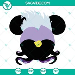 Ursula Mouse Ears SVG file for Cricut and Silhouette, includes PNG, DXF, and EPS formats for crafting.