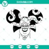 Disney-themed Ursula SVG image with mouse ears design, perfect for download. Unique outline style for crafting projects.