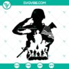US Soldier SVG design for Veterans Day celebration. Perfect for Army and military-themed projects.