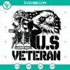 Veteran USA flag silhouette design SVG file for shirts, includes US flag and veteran theme elements.