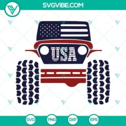 USA 4x4 Off Road SVG with American Jeep design for 4th of July off roading enthusiasts. Perfect for digital projects.