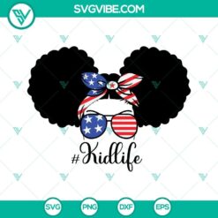 USA Flag Sunglasses Afro Family Life SVG File, Afro Family Life SVG Download 7