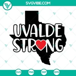 Uvalde Strong SVG bundle with Pray For Uvalde design. High-quality Uvalde SVG files for crafting projects.