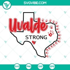 Uvalde Strong SVG design for shirts, featuring Pray For motif. Unique Uvalde SVG images for crafting.