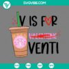 Venti Starbucks coffee Valentine's Day SVG with V-shaped heart and coffee cup design. Ideal for Valentine's Day crafting projects.