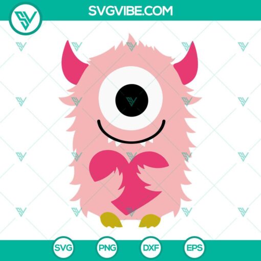 Valentine Monsters SVG bundle with cute Love Monster designs for Valentine’s Day decorations and crafts.