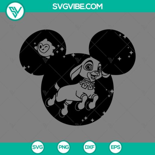 Valentino Wish Mickey Head SVG Images Cut Files for Cricut Silhouette, featuring elegant and whimsical design for crafting projects.