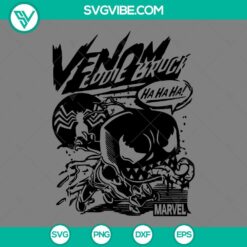 Venom Eddie Brock Marvel character SVG file for design projects, PNG, EPS, and DXF formats available for download.