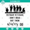 Witty SVG image for proud military wives, "Veterans Dont Brag But Their Wives Do". Perfect for Cricut and Silhouette crafting.