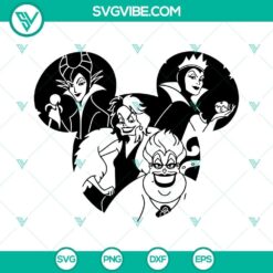 Villains SVG Download, Disney Villains SVG Files, Maleficent Cruella Ursula Evil
