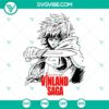 Thorfinn from Vinland Saga anime in SVG format with PNG and DXF options for download.