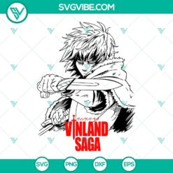 Thorfinn from Vinland Saga anime in SVG format with PNG and DXF options for download.