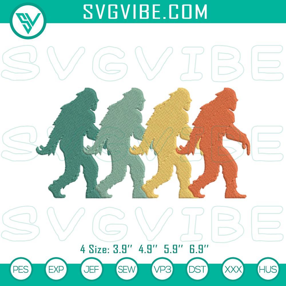 Vintage Bigfoot Embroidery Designs, Sasquatch Machine Embroidery Files Vintage Bigfoot embroidery design file featuring Sasquatch machine pattern for sewing projects.