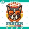 Vintage Cool Dog World's Best Farter Father SVG file for Father's Day gift. Includes PNG, EPS, DXF, PDF formats for Cricut.