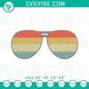 Vintage retro sunset sunglasses embroidery designs with summer beach patterns on display.