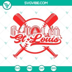 Vintage St Louis Baseball SVG File featuring St Louis Cardinals logo, ideal for instant download and crafting projects.