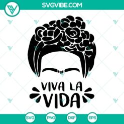 Vibrant Frida Kahlo SVG files for cutting machines. Includes PNG, DXF, and EPS formats. Perfect for crafts and projects.