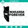 Wakanda Forever Black Panther SVG file for download, with intricate superhero design. Perfect for fans of the Marvel movie.