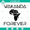 Wakanda Forever - Black Panther SVG cut file design for digital products.
