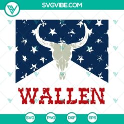 Wallen American flag SVG download with 4th of July Wallen bull design, perfect for patriotic decorations.